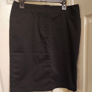 Lands' End Classic Black Pencil Skirt